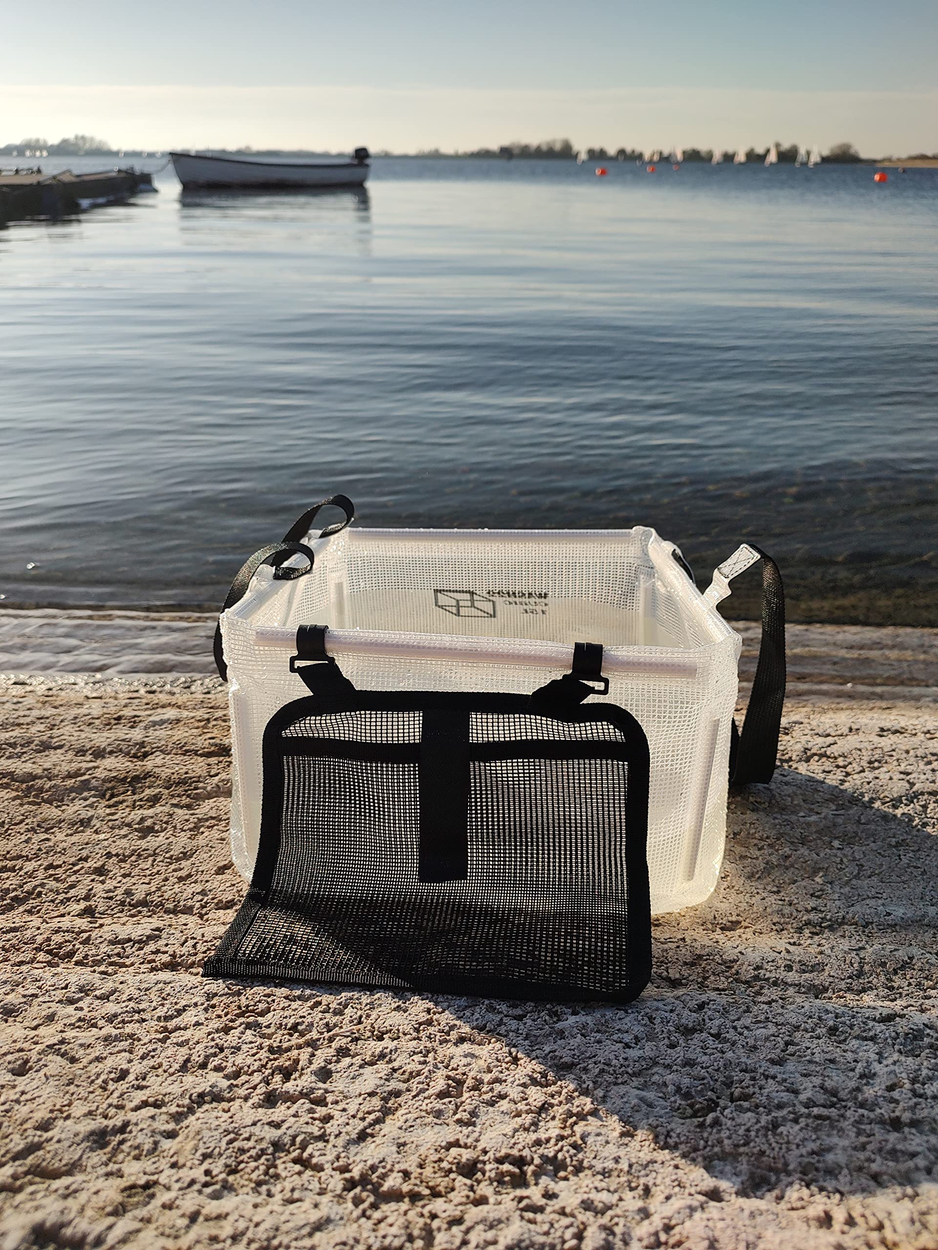 WASH22 Cubic 15L Folding Collapsible Camping Washing Basin Bucket Bag Tidy for Tents Motorhomes Campervans Caravans