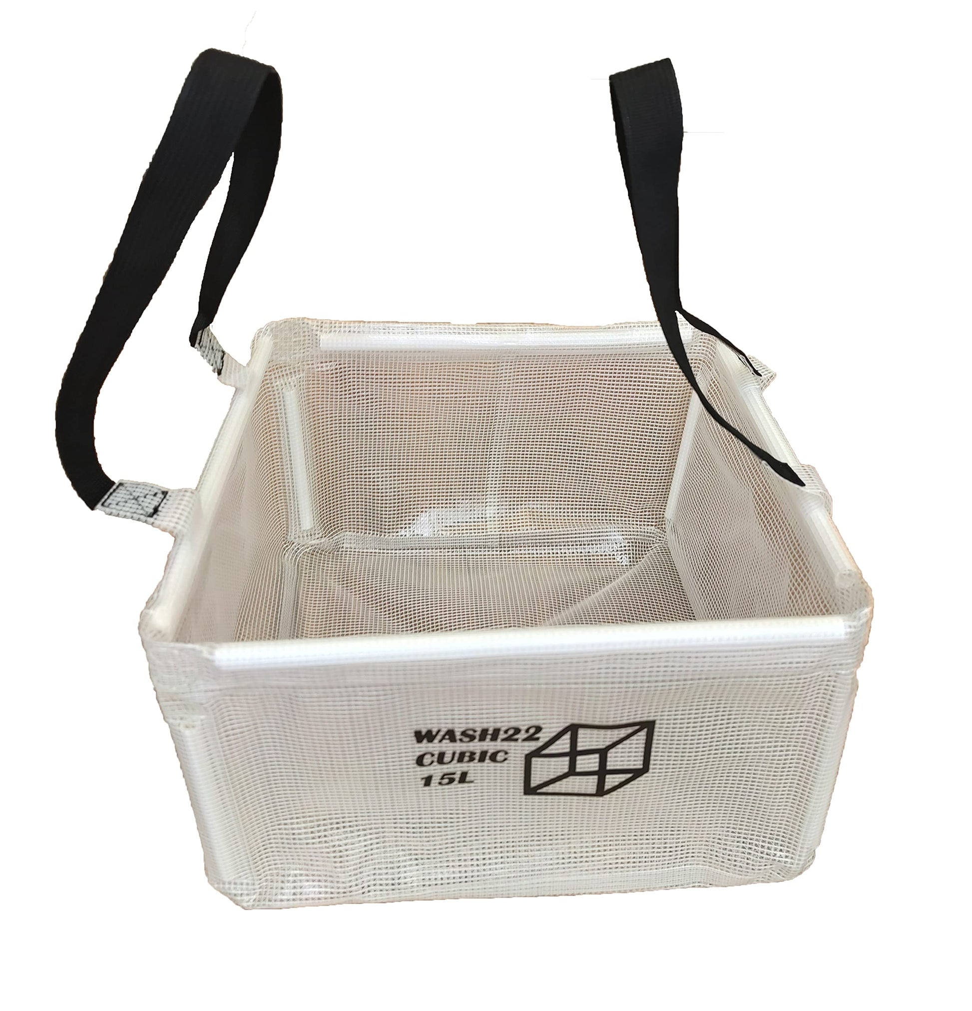 WASH22 Cubic 15L Folding Collapsible Camping Washing Basin Bucket Bag Tidy for Tents Motorhomes Campervans Caravans Boat Yacht Home