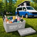 WASH22 Cubic 15L Collapsible Camping Washing Up Bowl - Light Grey