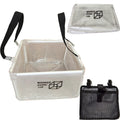 WASH22 Cubic 15L - Transparent  -  Collapsible Camping Bucket with Mesh Storage Bag